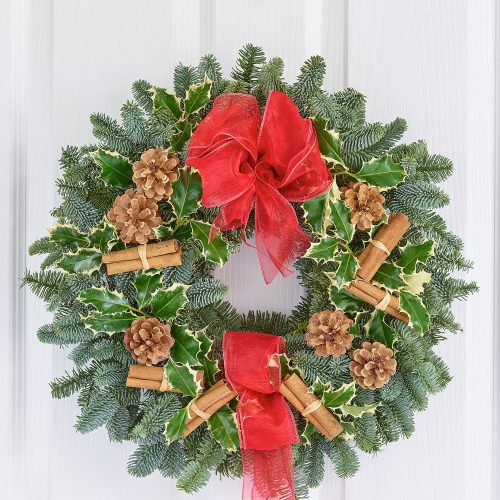 Traditional Christmas Door Wreath