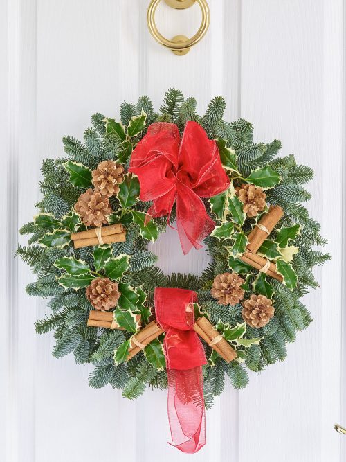 Traditional Christmas Door Wreath