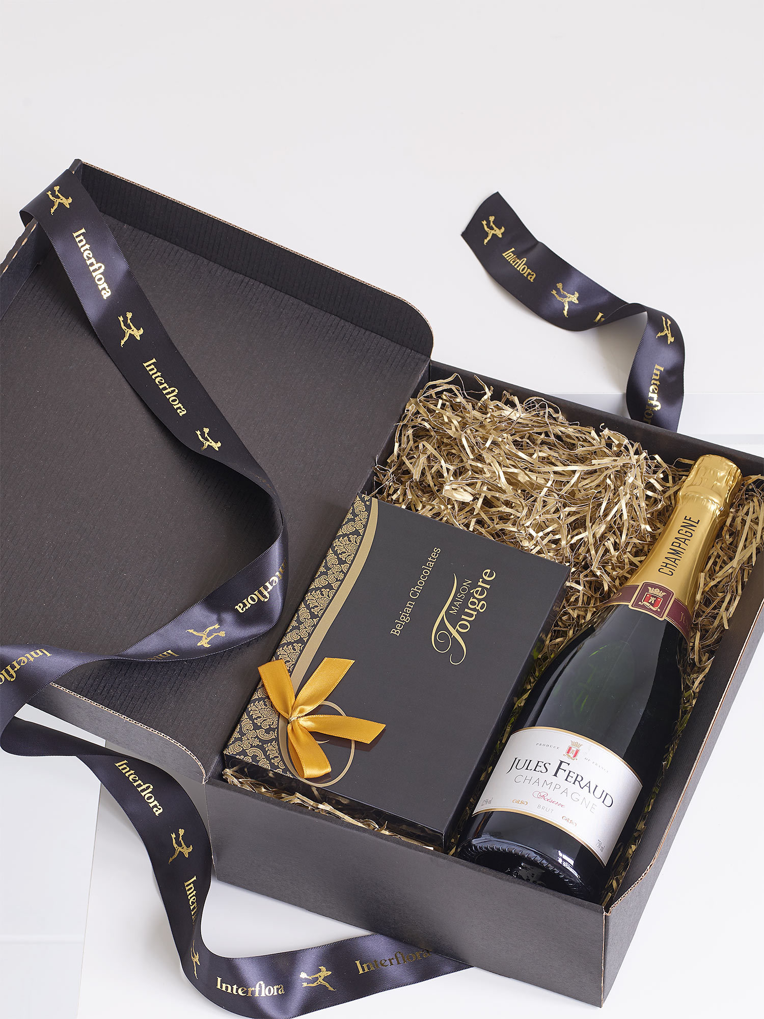 Champagne & Belgian Chocolates Gift Set - Diana Kaye Florist